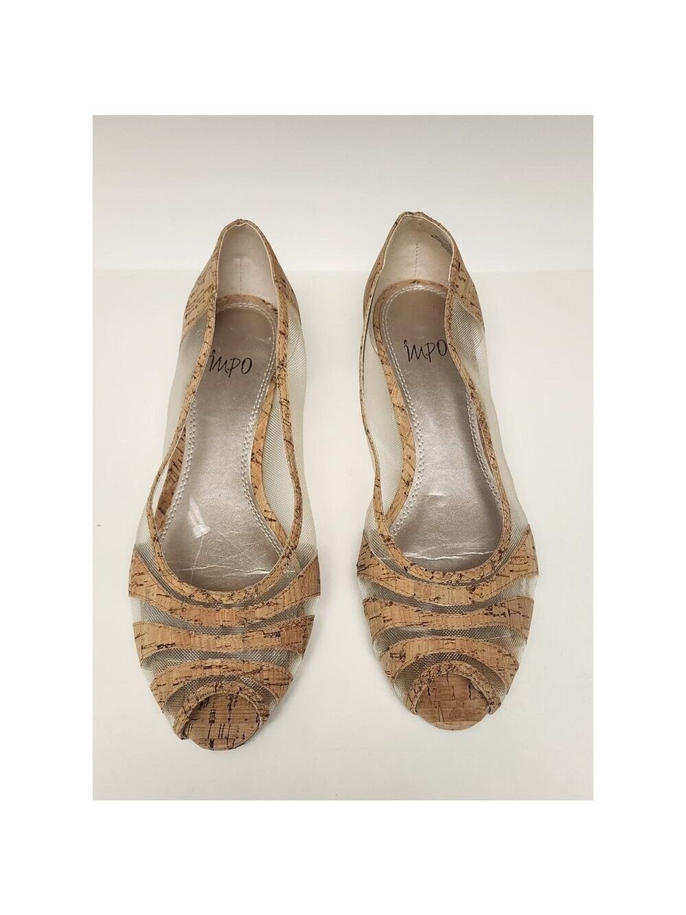 Impo Gettable II Low Wedge Textile/Cork Upper Shoes Size 9.5M